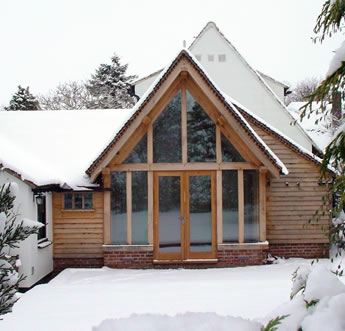 Snowy House View
